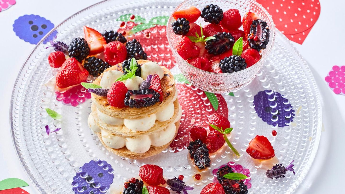 Beerensalat mit Mille-feuille Rezept