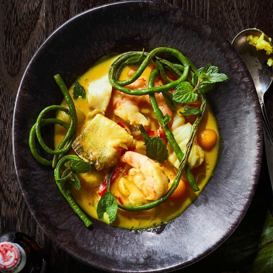 Spicy Fisch-Curry mit Schlangenbohnen Rezept - [ESSEN UND TRINKEN]