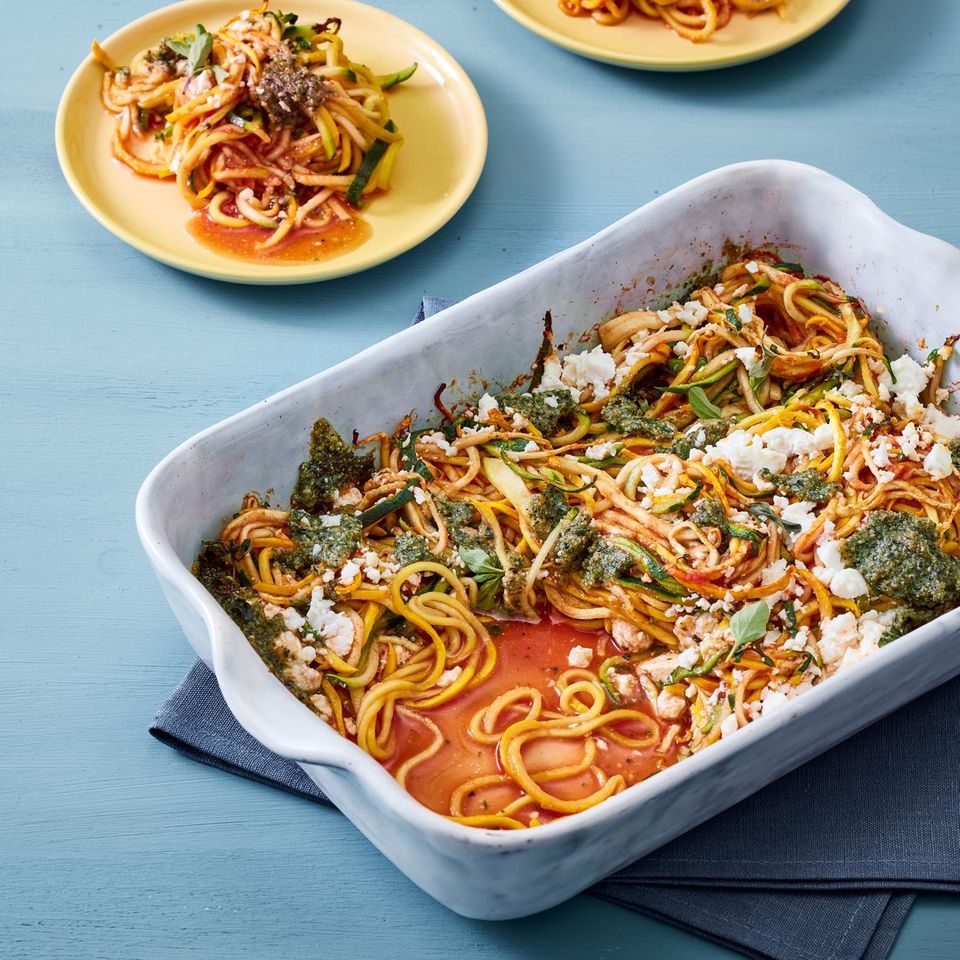 Überbackene Zucchini-Spaghetti Rezept - [ESSEN UND TRINKEN]