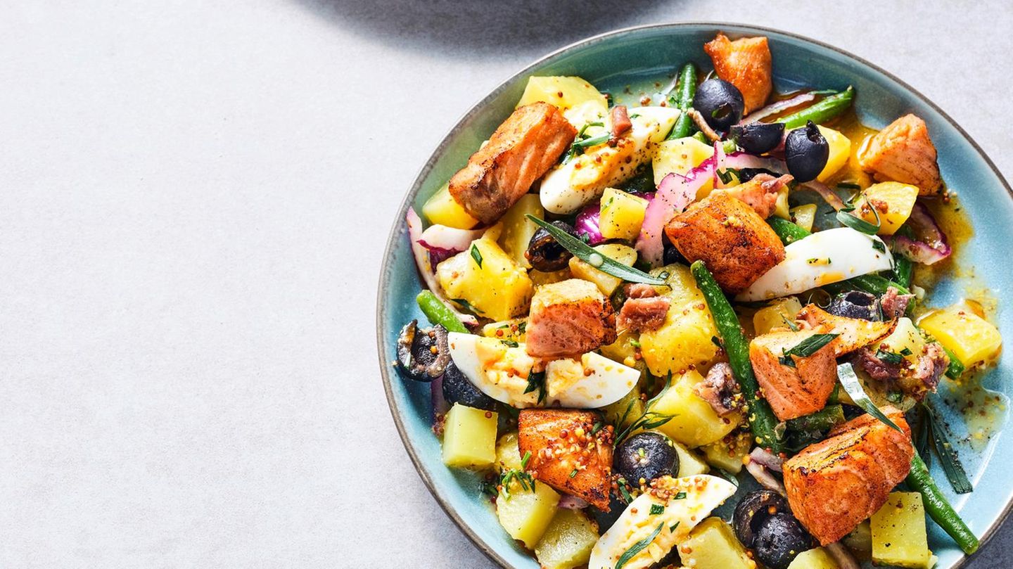 Schneller Nizza-Salat mit Lachs