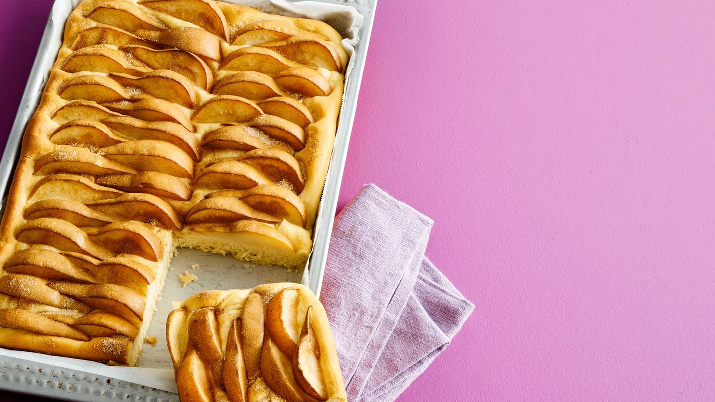 Birnen-Blechkuchen Rezept