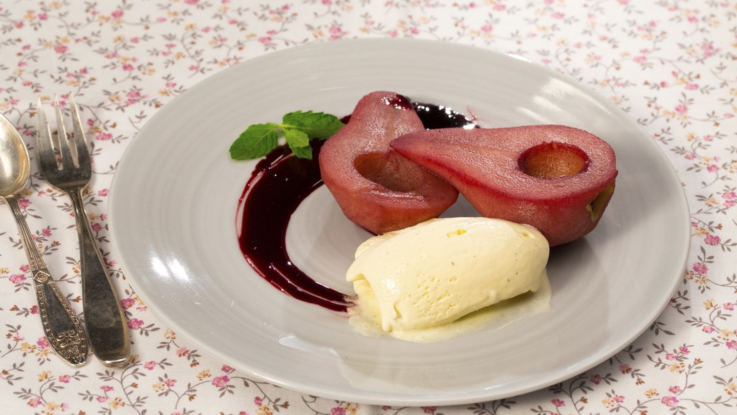Birnen in Rotwein Rezept