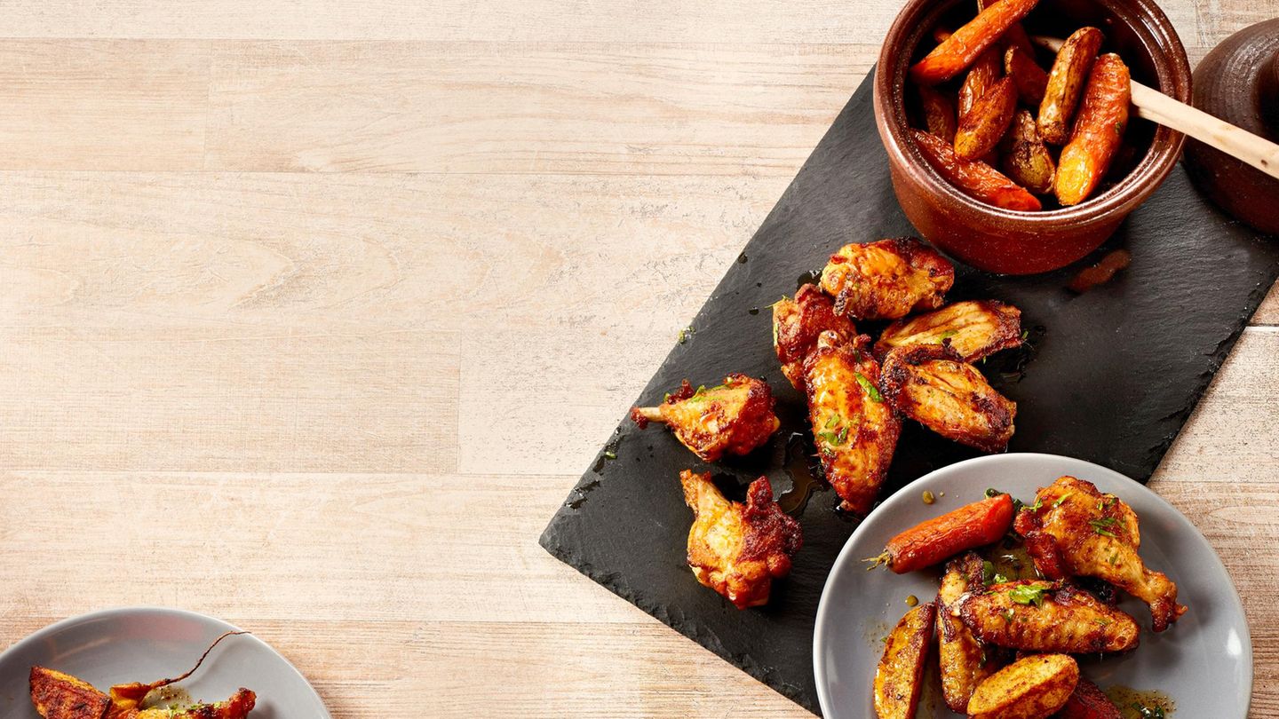 Chicken Wings & Gemüse vom Blech – jetzt knusprig losbrutzeln