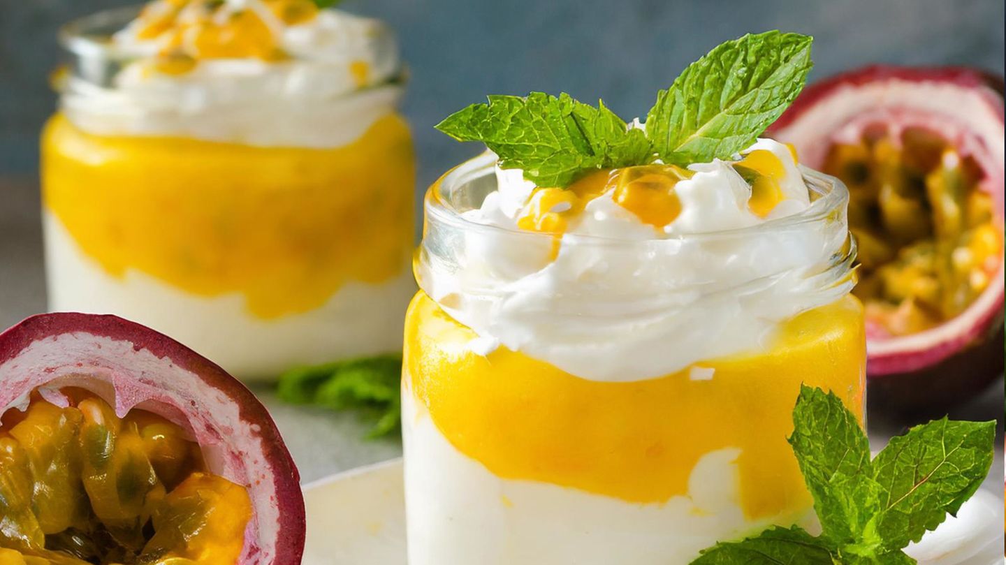 Mascarpone-Sahne-Creme mit Maracuja Rezept - [ESSEN UND TRINKEN]