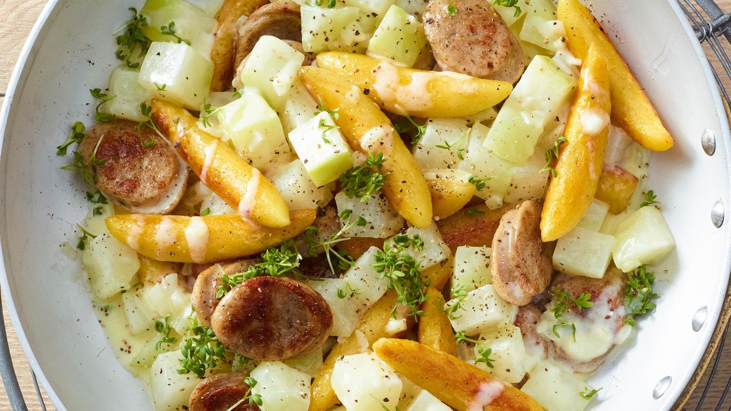 Schupfnudel-Bratwurst-Pfanne Rezept