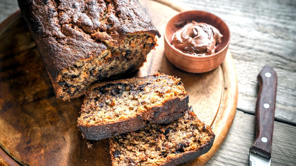 Bananenbrot mit Nutella Rezept - [ESSEN UND TRINKEN]