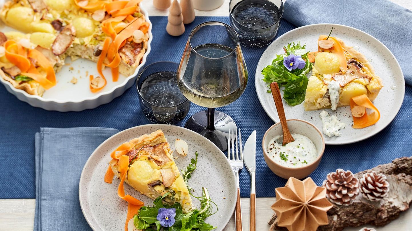 Knödel-Pilz-Quiche Rezept