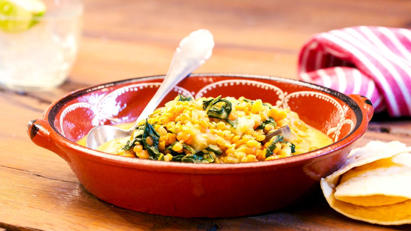 Linsen-Mangold-Curry Rezept