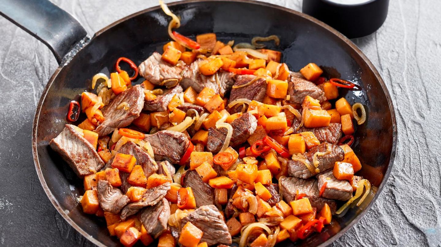 Süßkartoffel-Steak-Pfanne Rezept