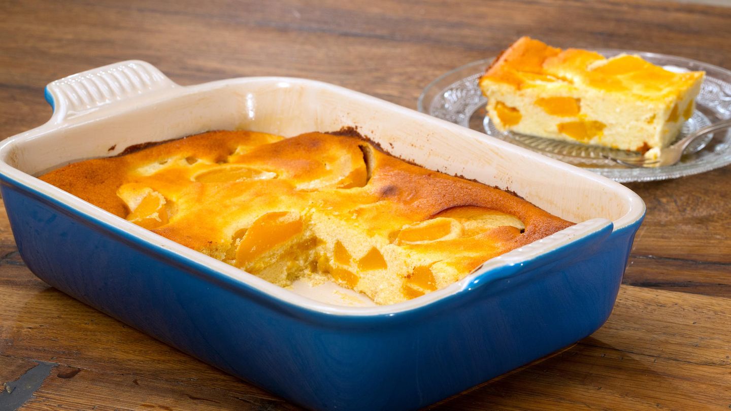 Quark-Grieß-Pfirsich-Auflauf Rezept - [ESSEN UND TRINKEN]