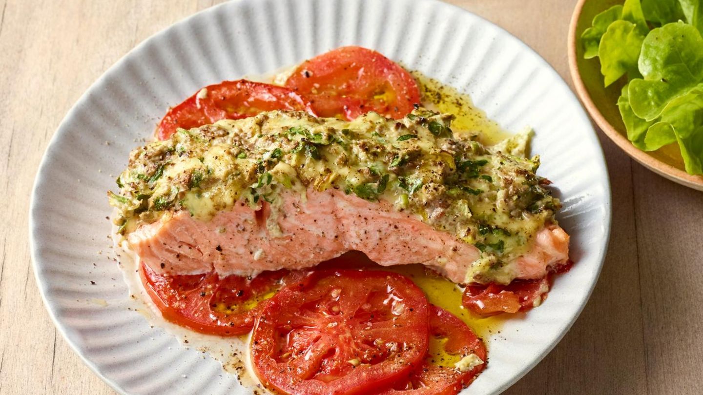 Lachs mit Champignon-Käse-Kruste Rezept