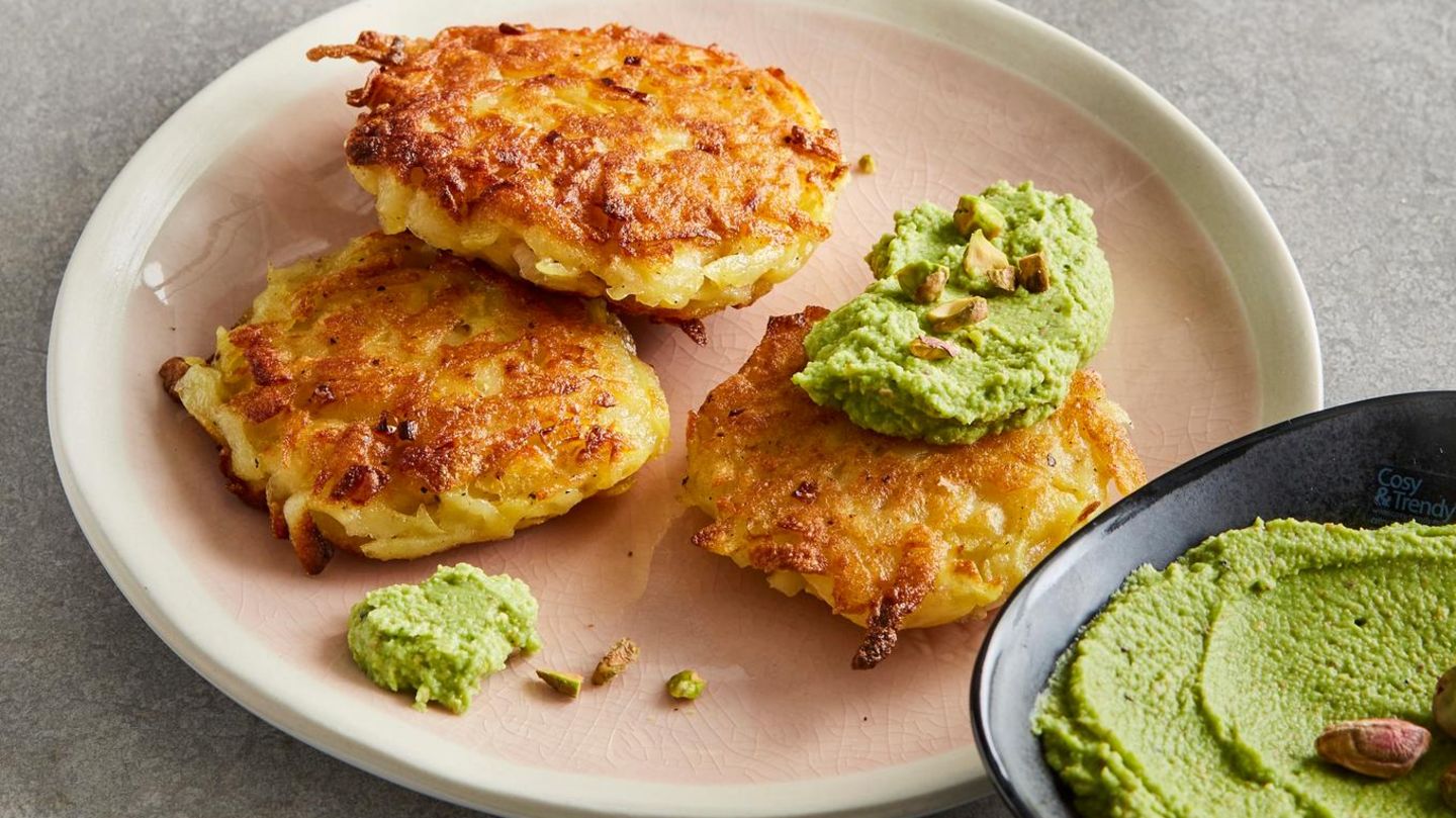 Kartoffelpuffer mit Brokkoli-Dip Rezept