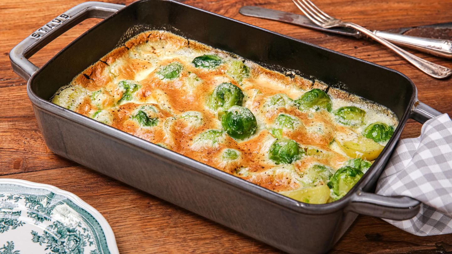 Rosenkohlauflauf mit Sahne Rezept