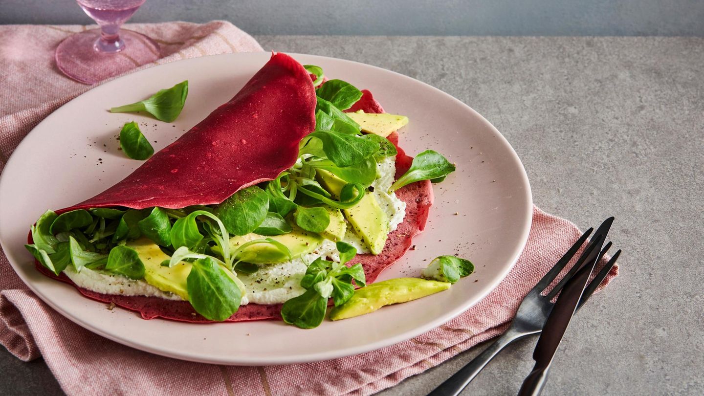 Rote-Bete-Wrap mit Avocado und Feta Rezept