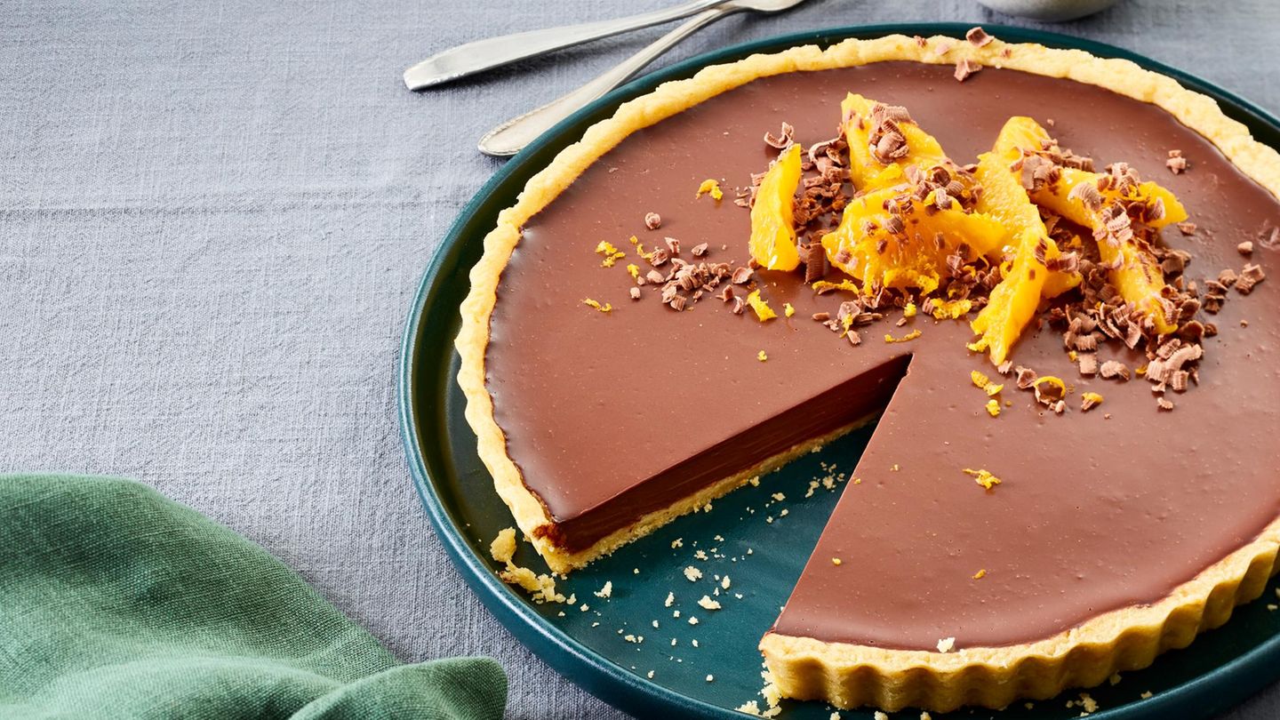 Vegane Orangen-Schoko-Tarte Rezept - [ESSEN UND TRINKEN]