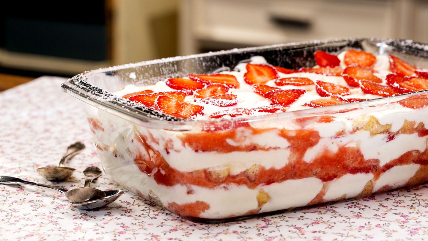 Erdbeer-Mascarpone-Schichtdessert Rezept