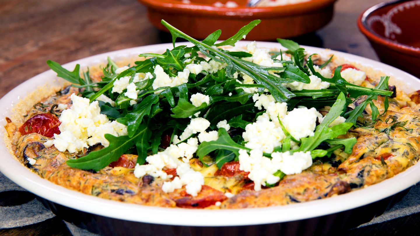 Pilz-Quiche-Auflauf: schnelles Rezept