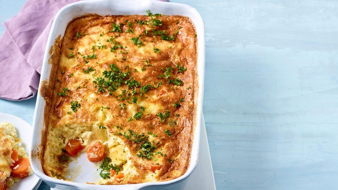 Hüttenkäse-Gemüse-Auflauf Rezept