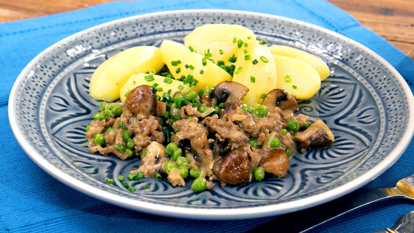 Hack-Pilz-Pfanne: einfach und schnell