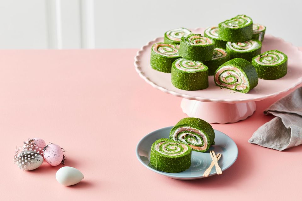 Spinat-Lachs-Röllchen mit Dill - [ESSEN UND TRINKEN]