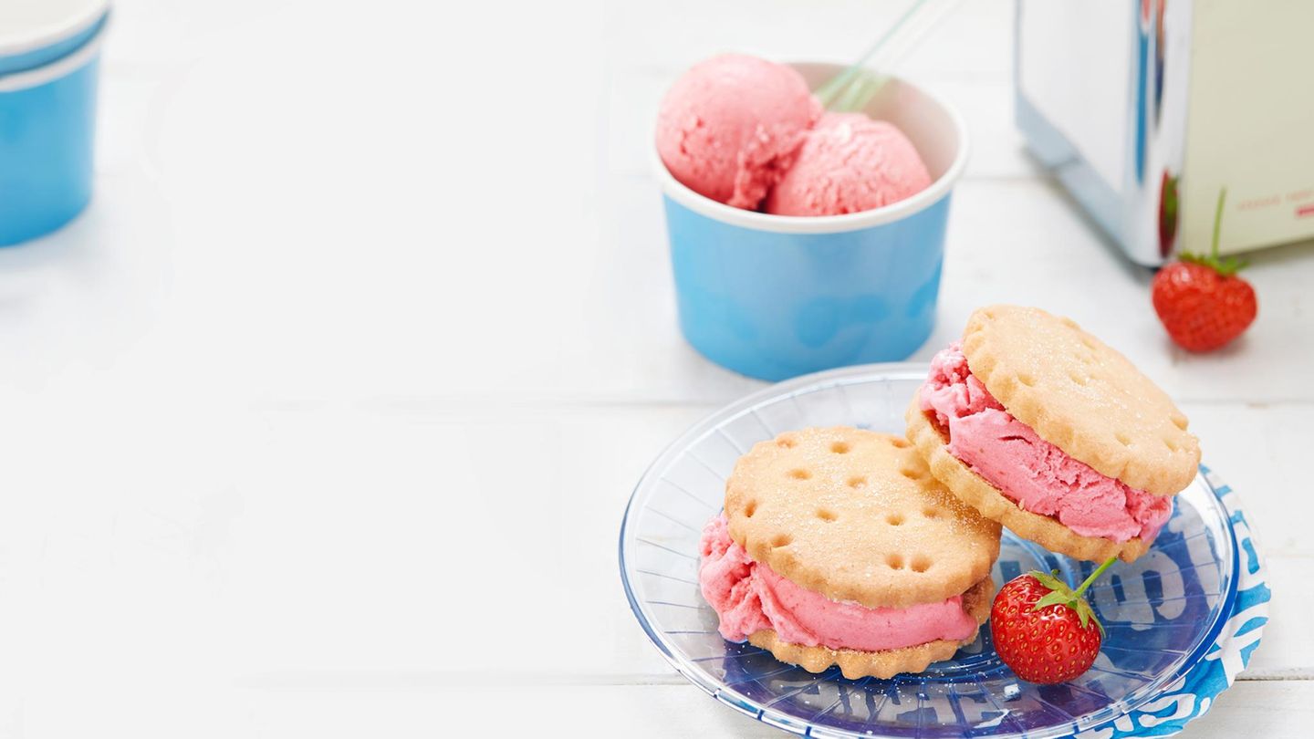 Strawberry-Frozen-Joghurt: schnelles Eisvergnügen