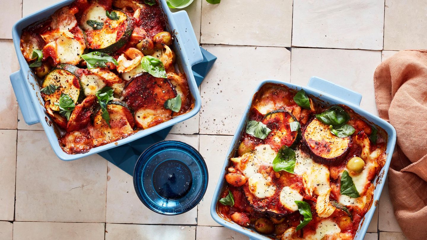 Minestrone-Auflauf mit Mozzarella: italienisch & raffiniert