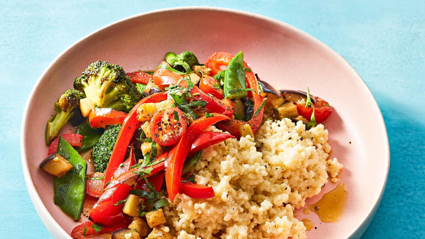 Gemüsepfanne mit Hirse: vegan & gesund