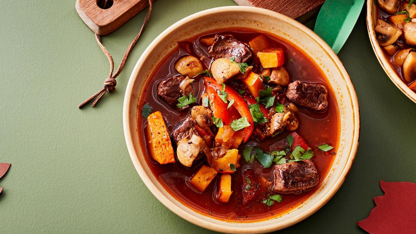 Kürbis-Gulasch: herbstlich & deftig