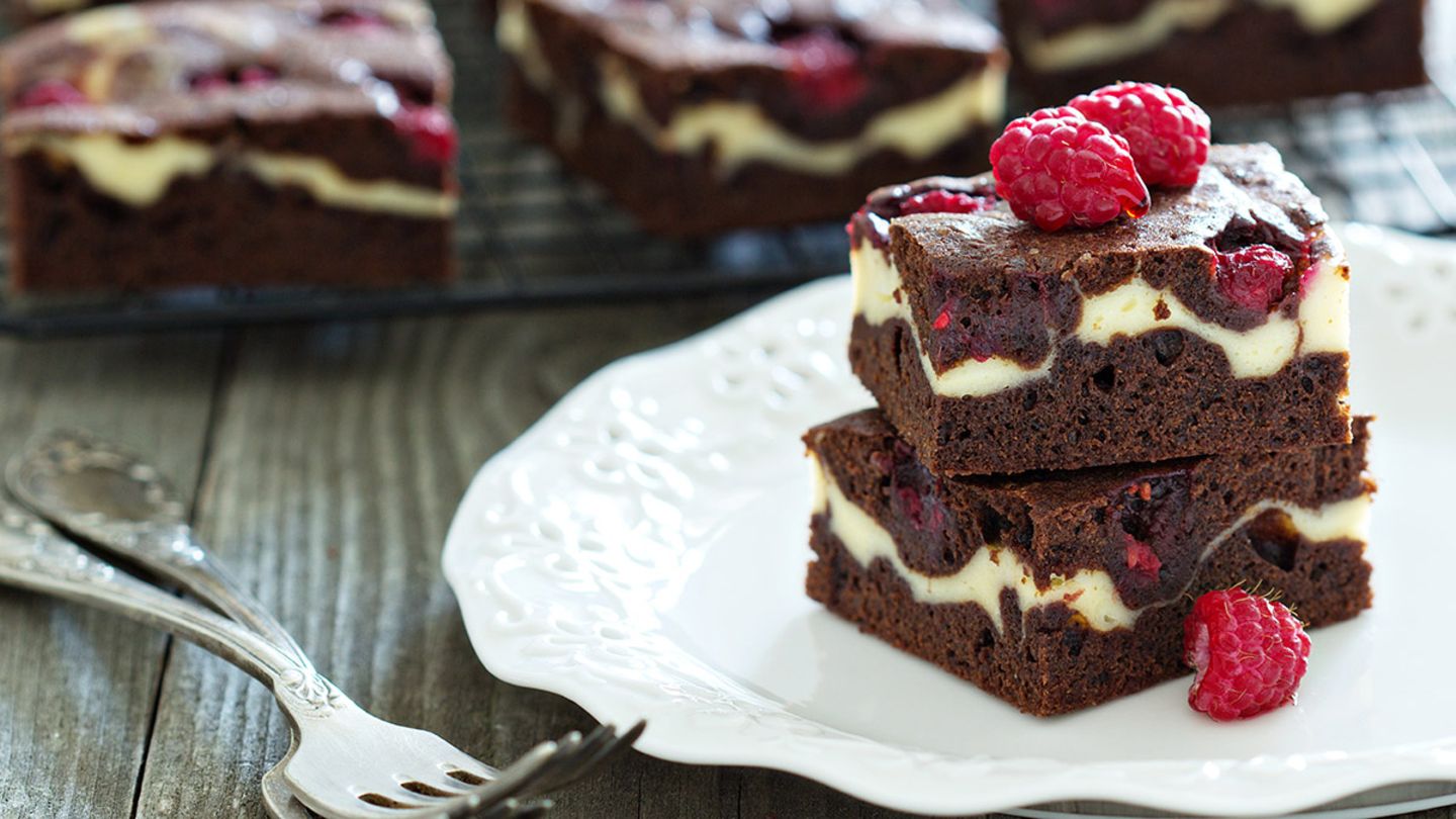 Himbeer-Cheesecake-Brownies: saftig & fruchtig