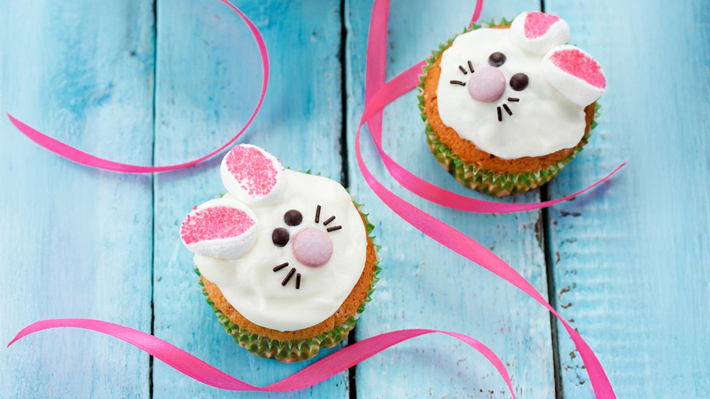 Osterhasen-Cupcakes mit Frischkäse