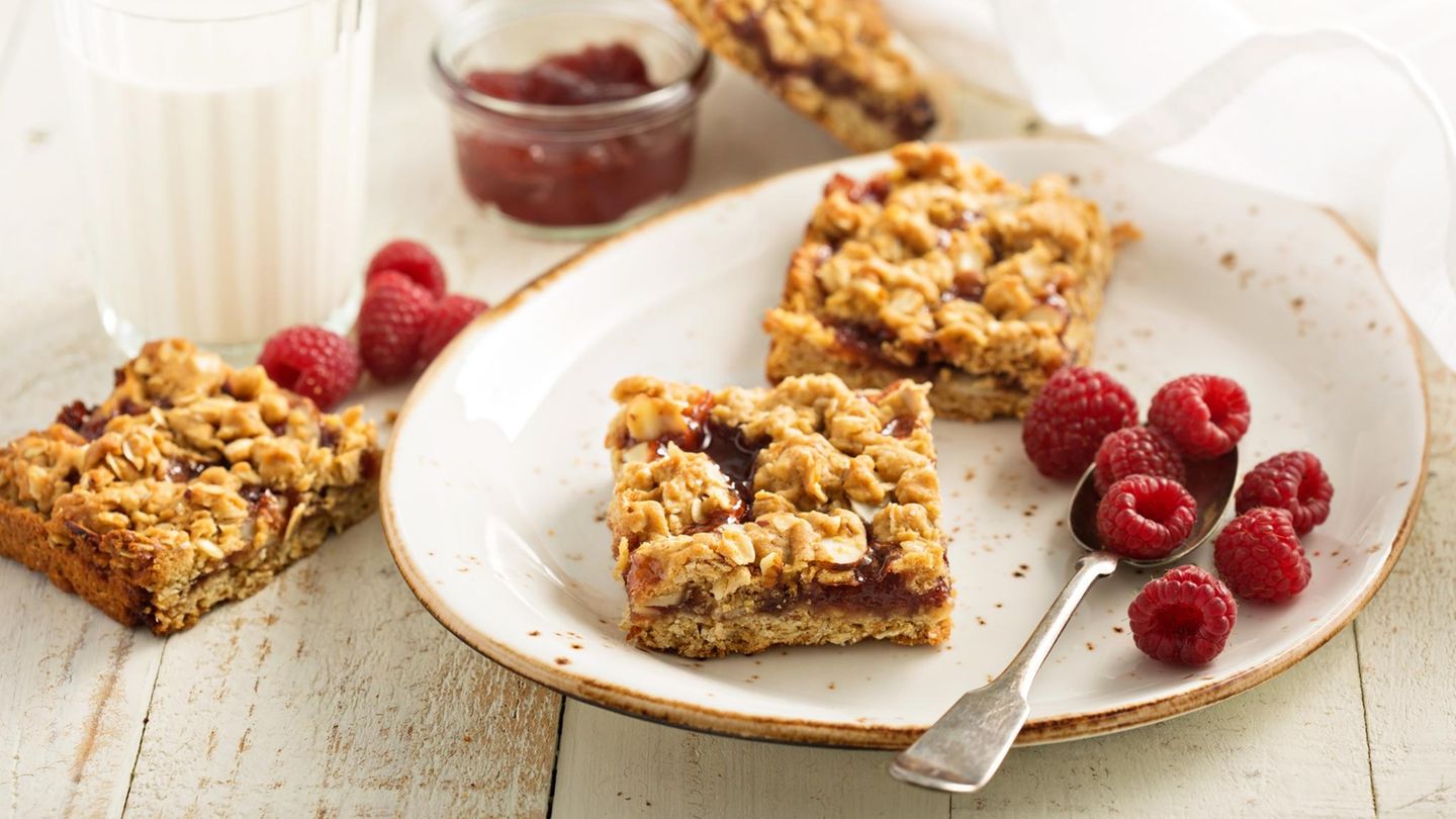 Haferflocken-Himbeer-Kuchen Rezept
