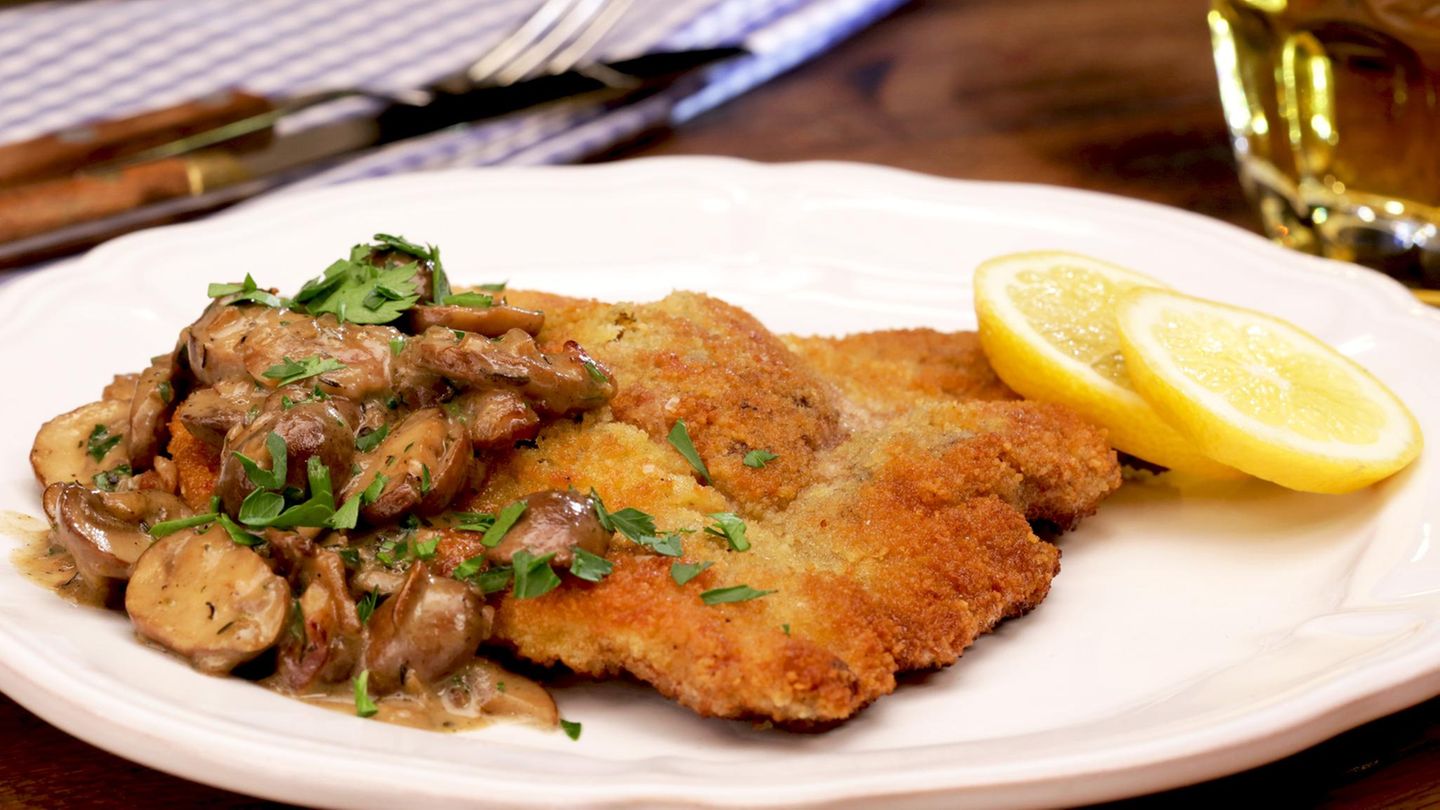 Klassisches Jägerschnitzel mit Pilzrahmsauce