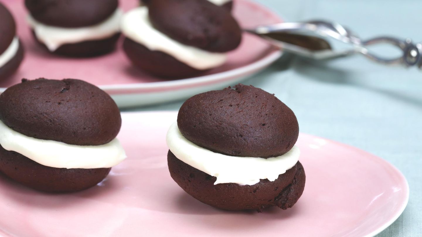 Schoko Whoopie Pies: Doppeldecker-Kekse