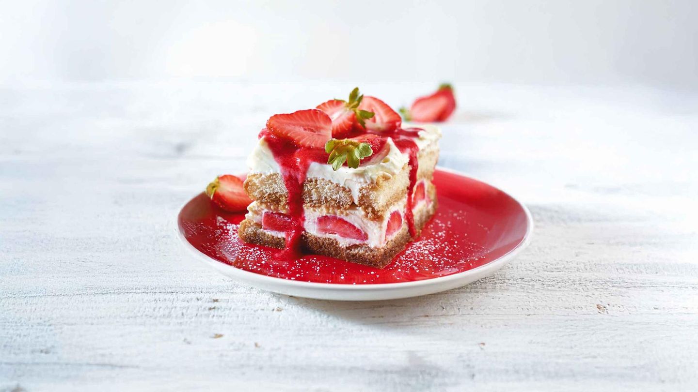 Erdbeer-Tiramisu: einfach, fruchtig, lecker