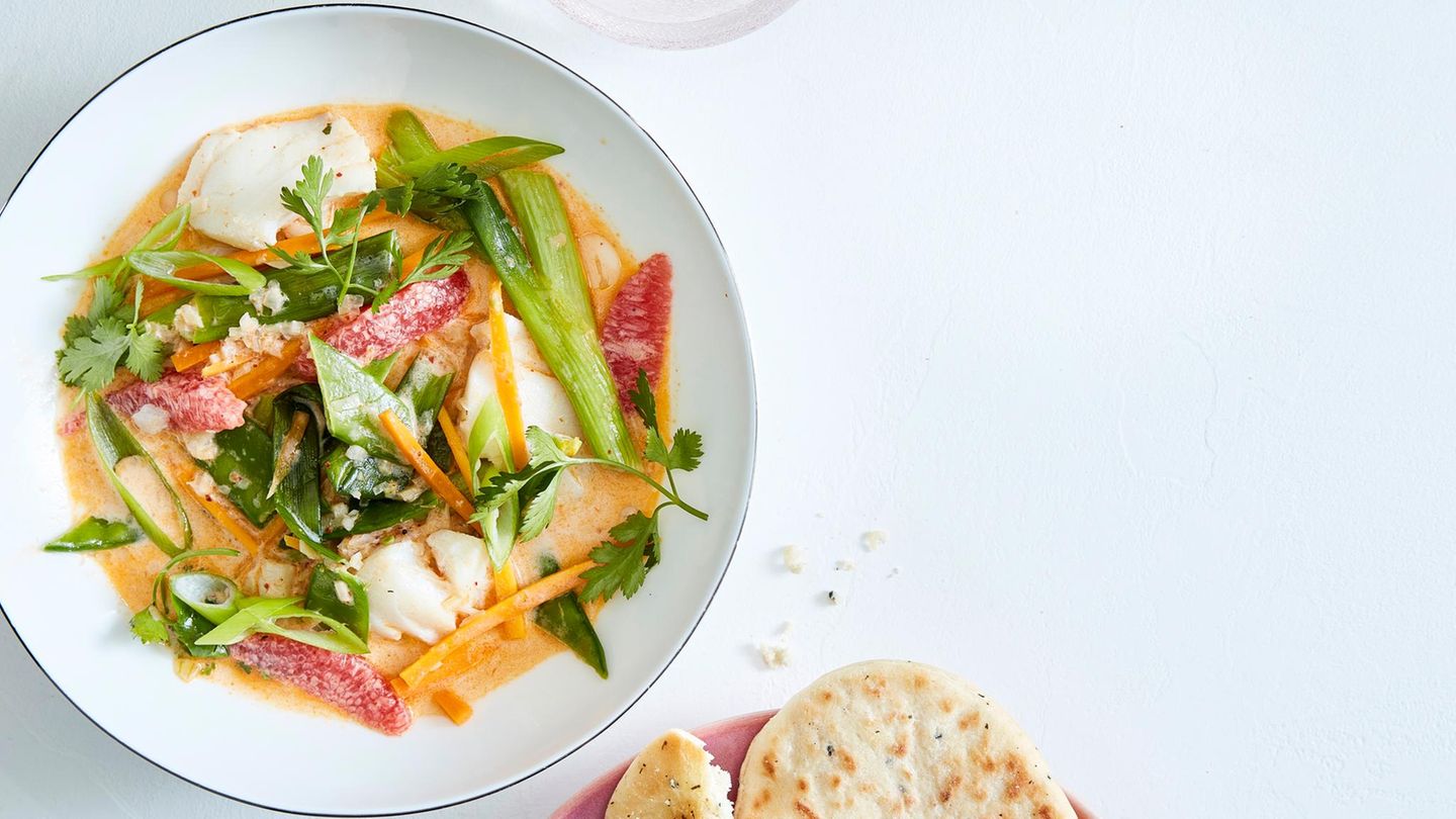 Fischcurry mit Grapefruit: exotisch & aromatisch