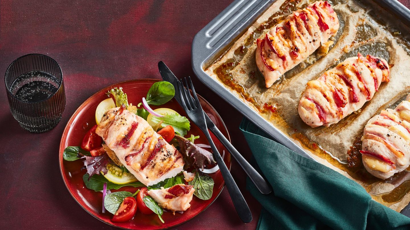 Hähnchenbrust mit Bacon und Parmesan: Hasselback-Hähnchenbrust