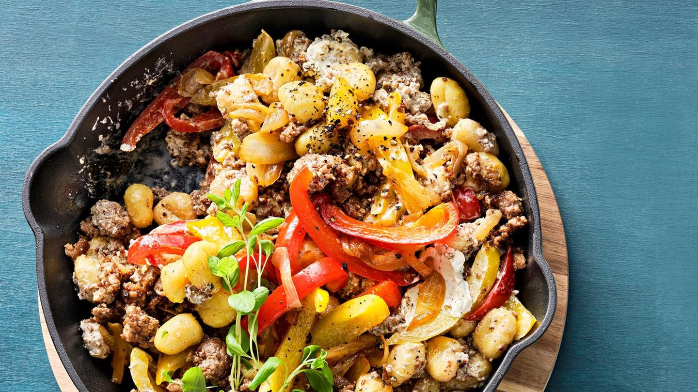 Gnocchi-Hack-Pfanne mit Paprika