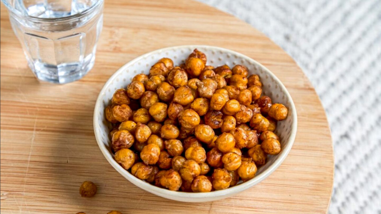 Zimt-Zucker-Kichererbsen aus der Heißluftfritteuse