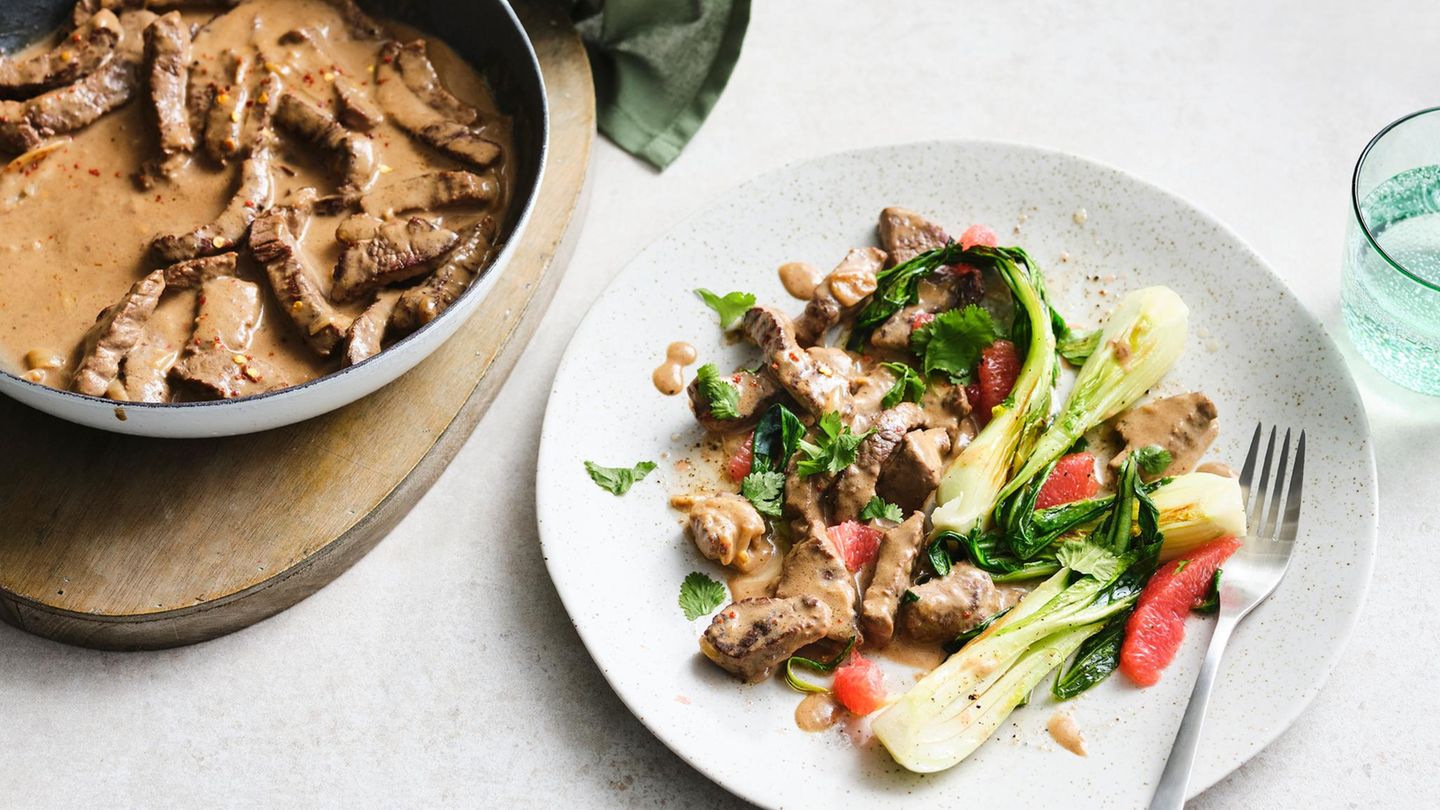 Rindergeschnetzeltes mit Pak choi: schnell & Low Carb