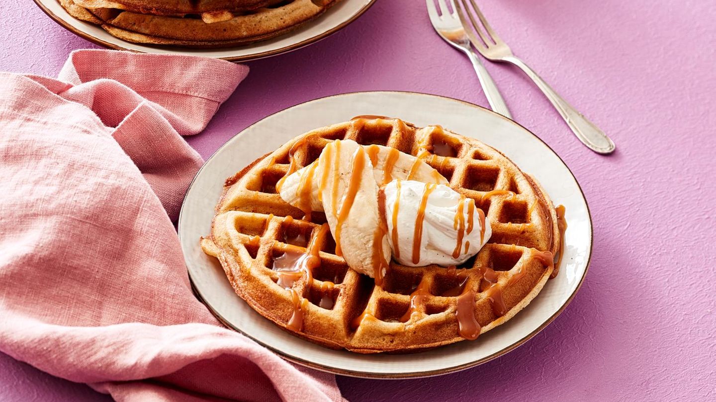 Banoffee-Waffeln: Karamell trifft Banane