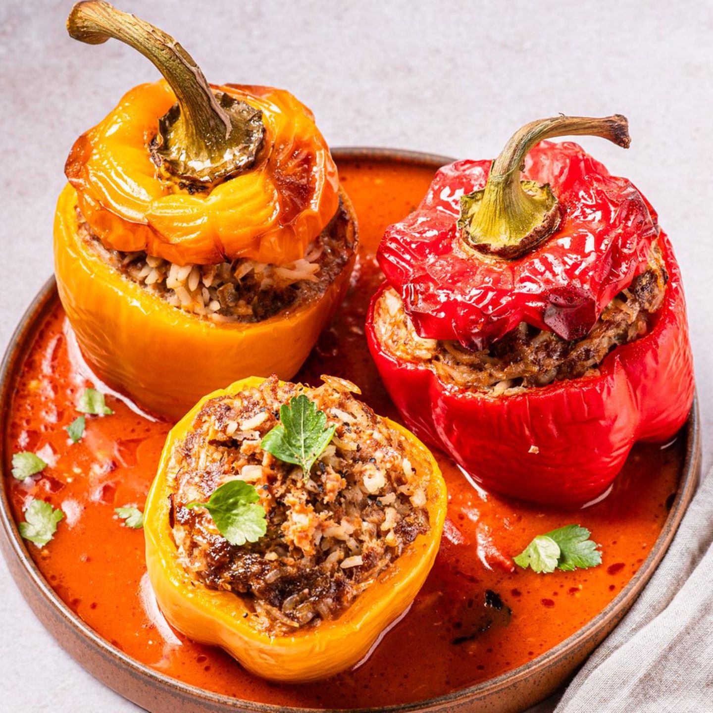 Gefllte Paprika mit Hackfleisch  einfach