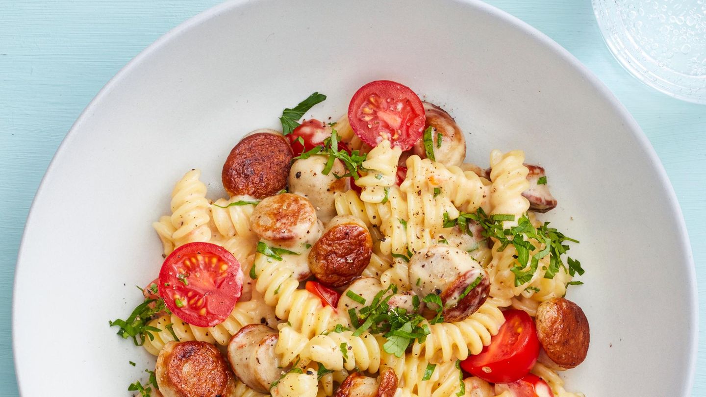 Fusilli mit Senfsauce: schnelles Alltagsgericht