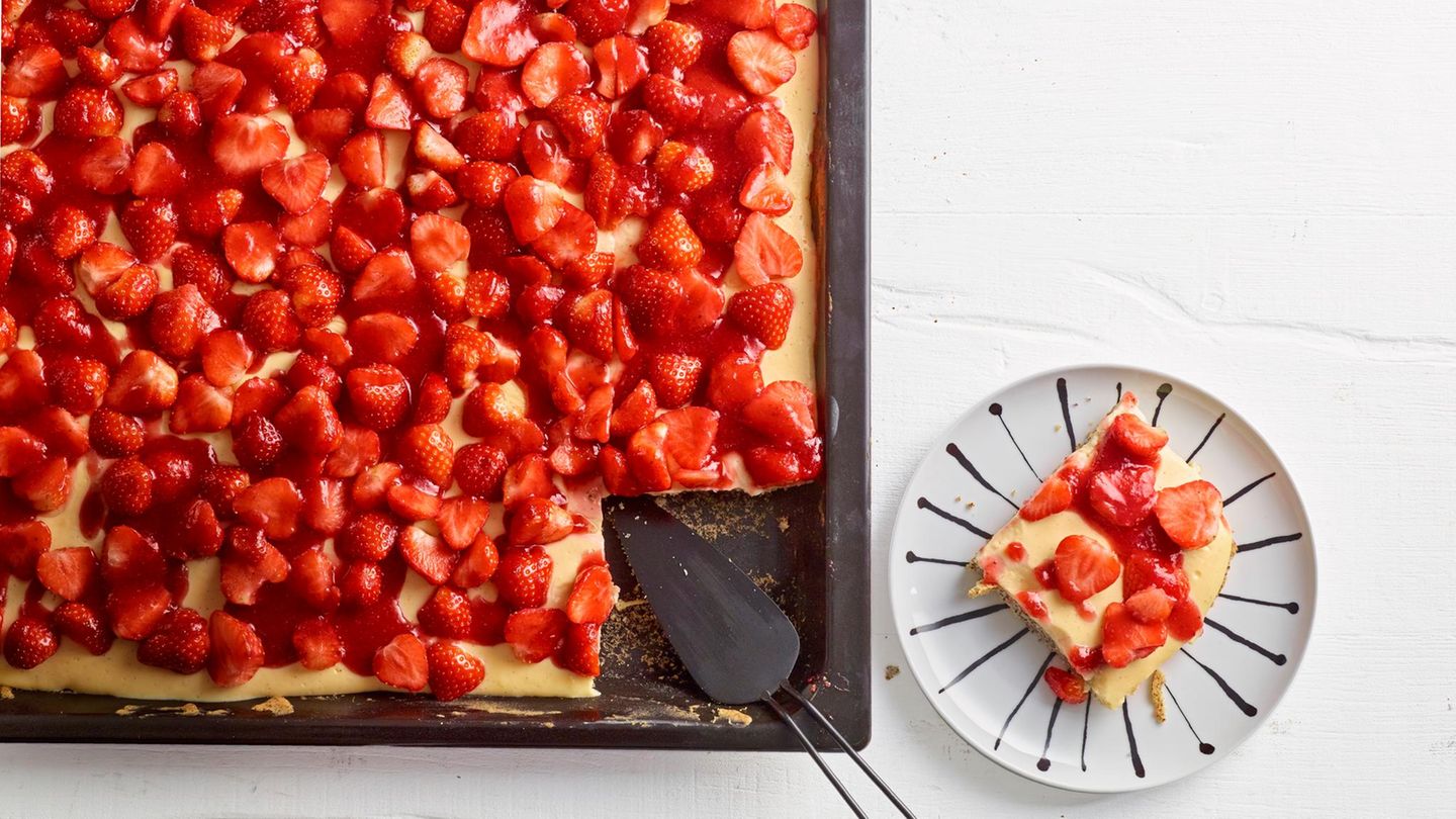 Mohn-Erdbeer-Kuchen vom Blech