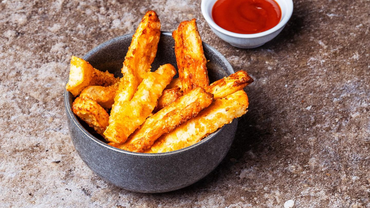 Halloumi-Pommes aus der Heißluftfritteuse