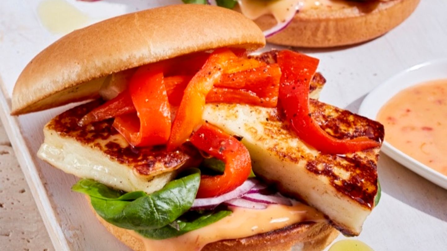 Vegetarischer Halloumi-Burger